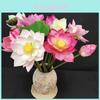 Lotus Flower Silk Artificial Decoration For Home Photography And Scenery Setup