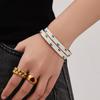 Devil's Eye Enamel Bracelet: Stylish Stainless Steel Handband for Women