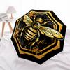 1pc Bee Honeycomb Automatic Folding Umbrella - Design, Durable Iron Frame for Travel, Outdoor, Beach Fashion Accessory A0920045
