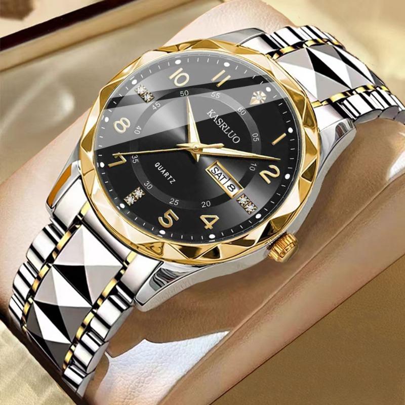Neue Original Herrenuhr Doppeltkalender Mode Wasserdicht Leuchtend Business Premium Mechanische Quarz Uhr Herrenuhr