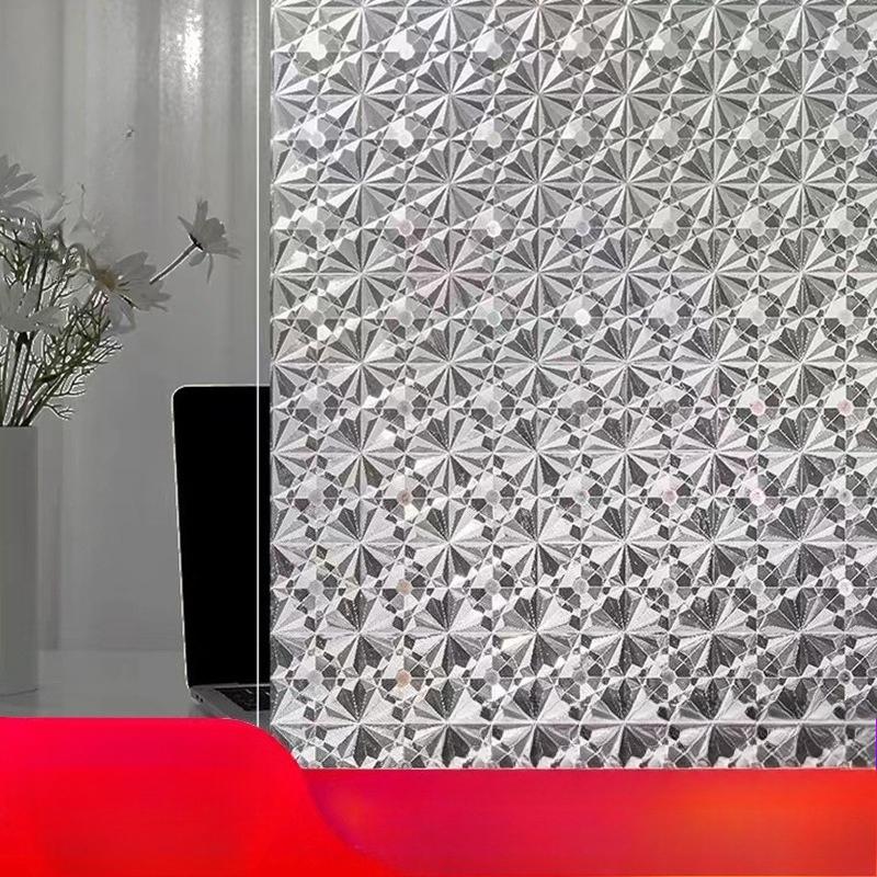

1 рулонна вітражна 3D-декоративна конфіденційність проти ультрафіолетового випромінювання віконного скла плівка наклейка самоклеючі наклейки 20*100cm