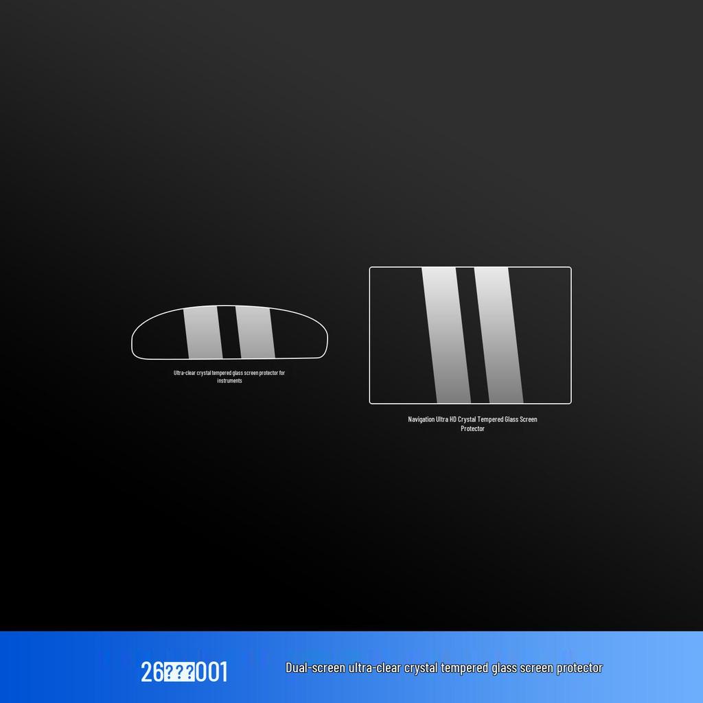 Zeekr 001 Navigation Screen Protector: Tempered Film & Interior Control Stickers for 26 Models