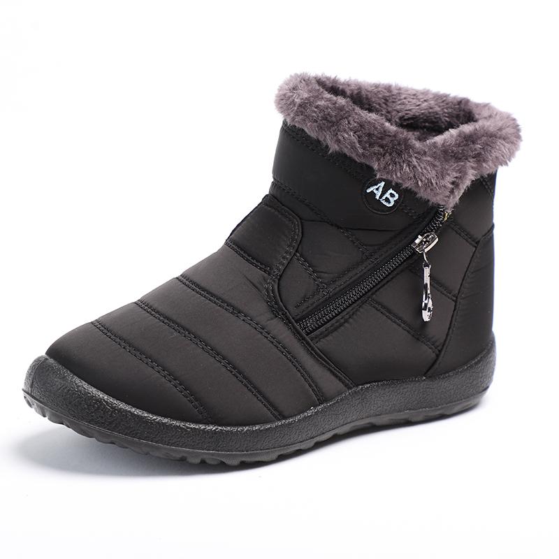 Γυναικείες μπότες 35-43 Plus Size Γυναικείες μπότες αδιάβροχη επάνω σόλα Pu αντιολισθητική ελαφριά Keep Warm Winter Snow Boots