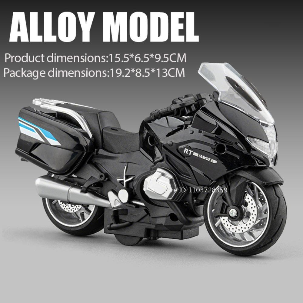 1:14 R1250RT R1250RT-P Miniaturmodell Spielzeugmotorräder Legierung Druckguss Sound Licht Stoßdämpfung Gummireifen Polizei Motorräder