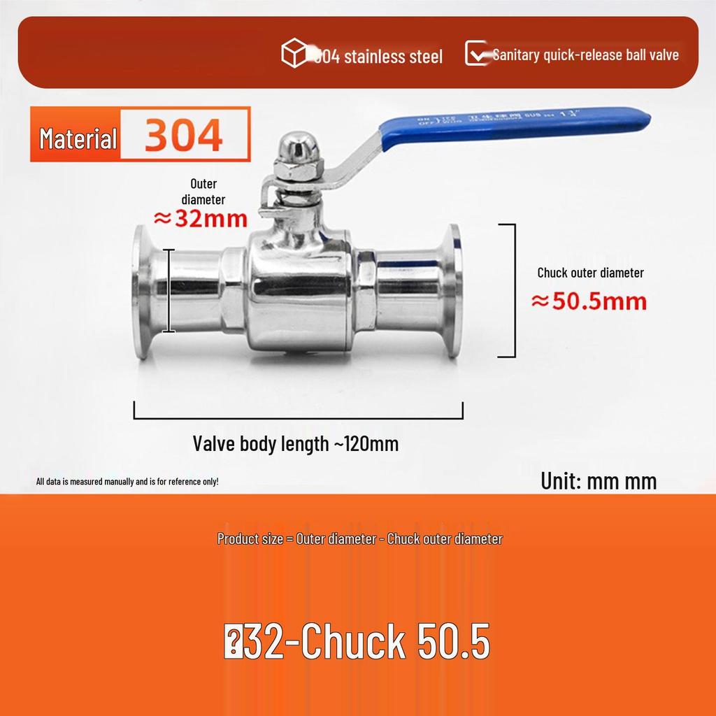304/316 Stainless Steel Sanitary Quick Connect Ball Valve with Clamp