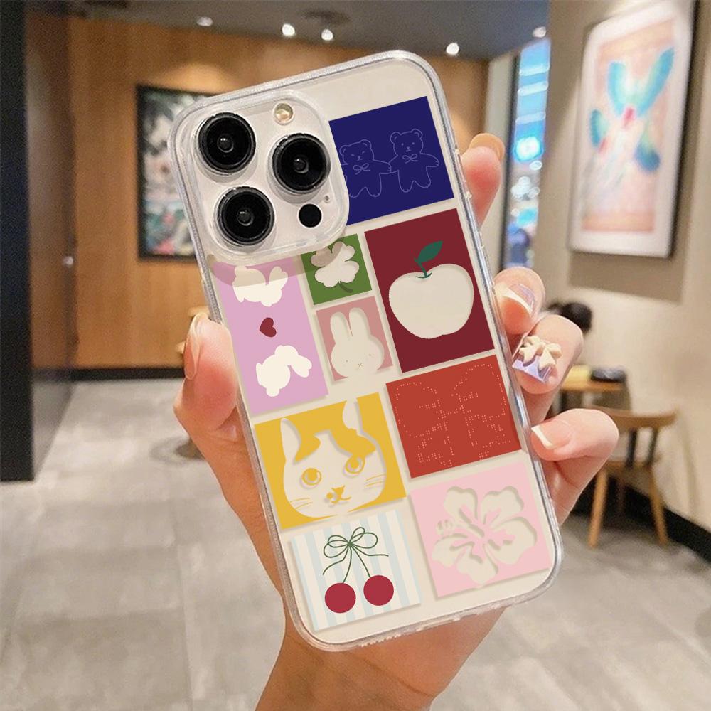 Acrylic Phone Case For iPhone 11 13 16 ProMax Case iPhone 13 14 15 ProMax 12 13 ProMax Case Samsung A55 A05S A54 A06 S22 A15 S23 A12 A22 A52S Cartoon