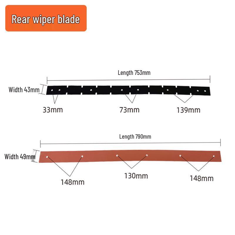 Baiyun Jiami 585-T Industrial Vacuum Rear Squeegee Rubber Strip Replacement Baiyun Rear Squeegee Rubber Strip