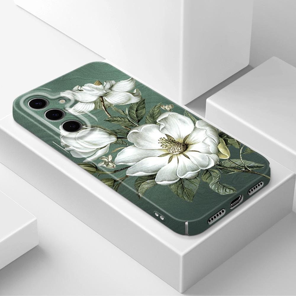 Gorgeous Magnolia Phone Case For Samsung Galaxy S25 S24 S23 S22 S21 S20 Plus Ultra FE 5G Film Hard Cover