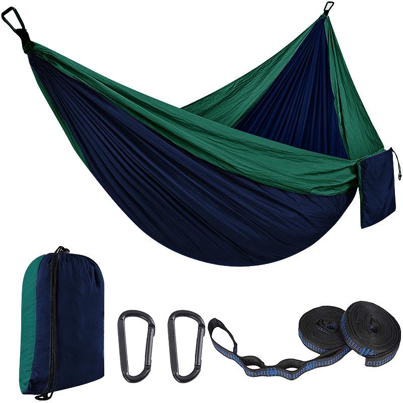 Portable Nylon Parachute Camping Hammock Swing Chair (Single/Double)
