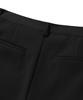 TRILLION Side Pleat Snap Button Wide Slacks (Black)