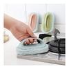 Kitchen Sponge Bathtub Brush Sponge Cleaning Brush Antibacterial with Handle Kitchen Bath Cleaner Bath Sponge Bath Sponge Cleaning Goods (Green)