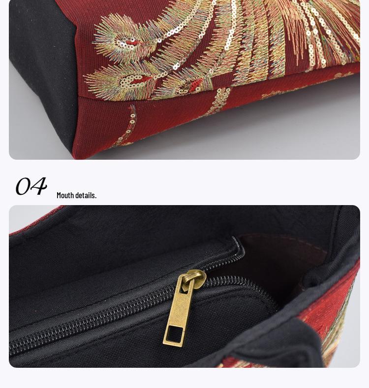 Yunnan Ethnic Sequin Embroidered Canvas Tote Bag