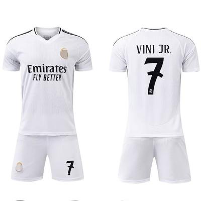 24-25 Royal M Home Court White No. 7 Club Football Jersey Children'S Clothing Children'S Adult Set Size 14-3Xl