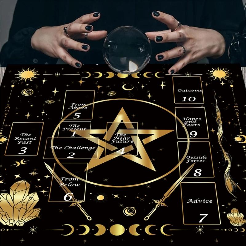 Card Reading Star Pattern Tarots Card Tablecloth Altars Cloth Altars Cloth Divinations Card Table Cloth Tapestry