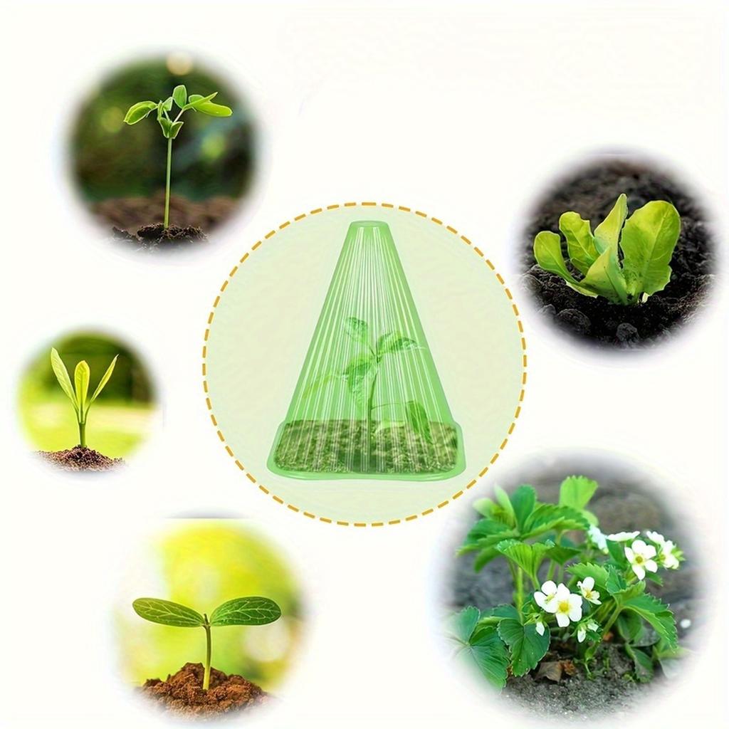 20pcs Set Of Transparent Plastic Plant Covers - Reusable Greenhouses For Frost