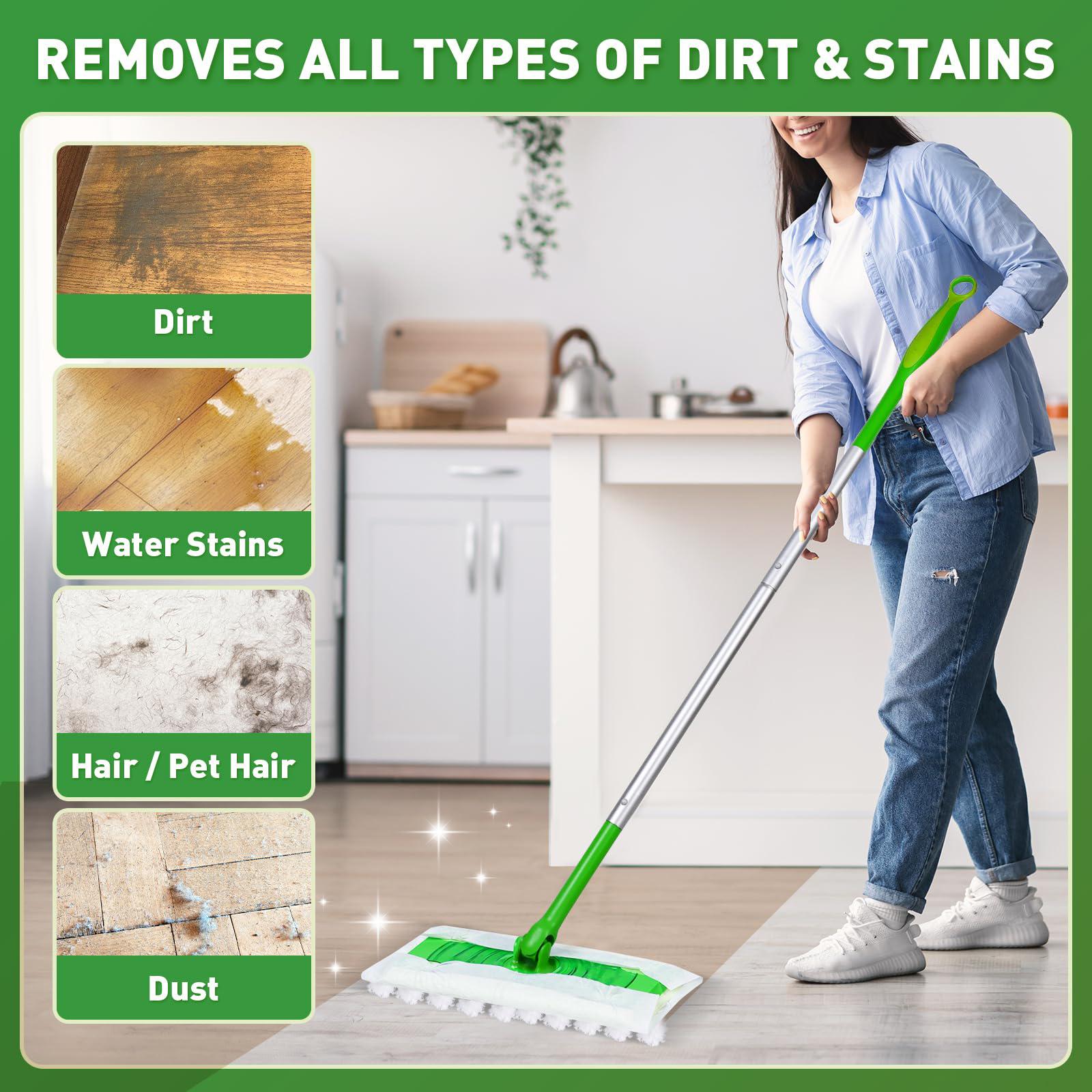 40pcs Disposable Dry Sweeping Cloths with 3D MicroFibers for Effective Dust Catching on Wood Hard Floor Dusting Pad 1