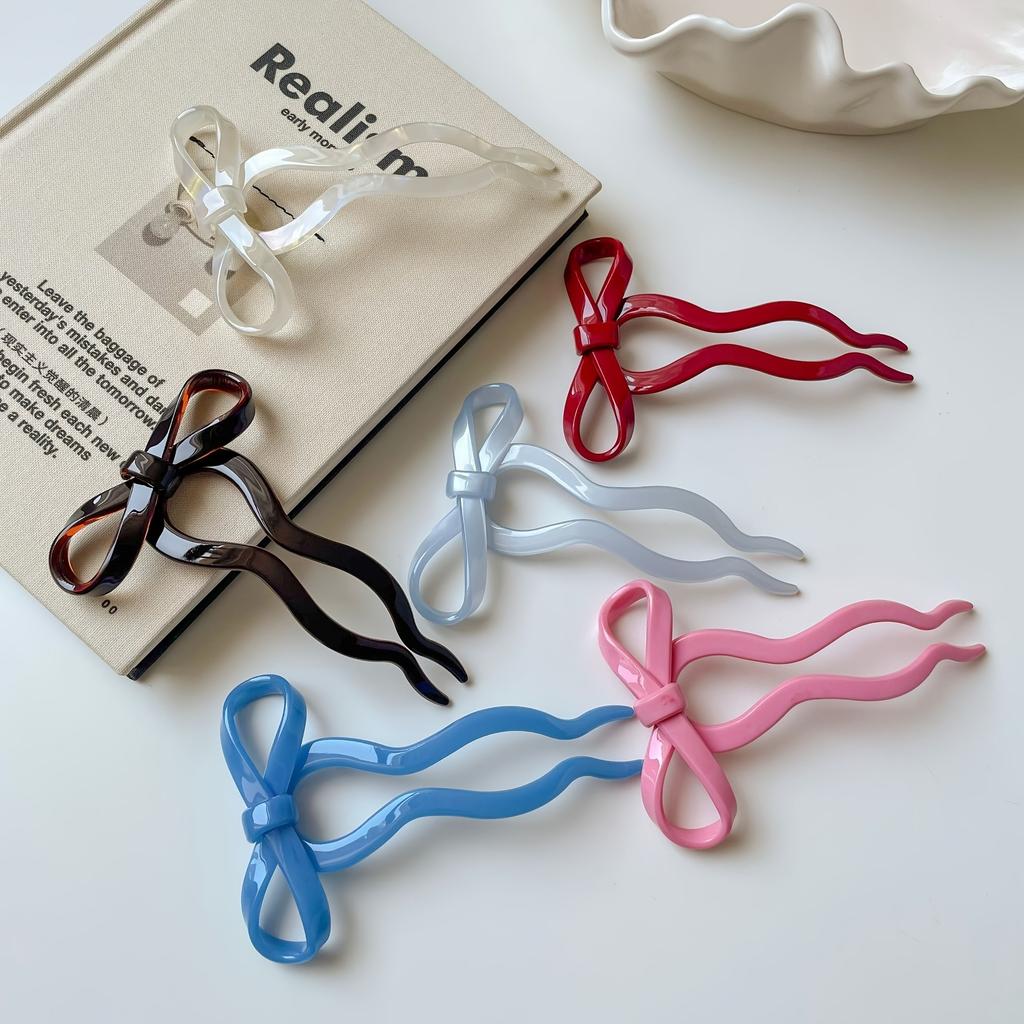 U-shaped bow fashionable hairpin, sweet headwear hairstyle, girls' hair accessories performance, photography hairpin