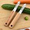 Éplucheurs Coupeur Trancheur Pomme Fruit Légume Pomme de Terre Légume en Acier Inoxydable Pour Ustensiles de Cuisine Manche en Bois Antidérapant