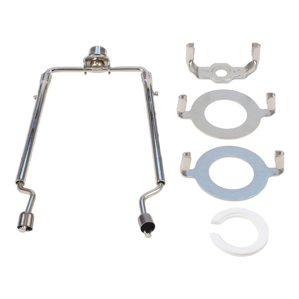 8 Inch Adjustable Lamp Shade Harp Kit with Multiple Adapter Bases and Conversion Ring Compatible with E26 E27 and E14 Lamps