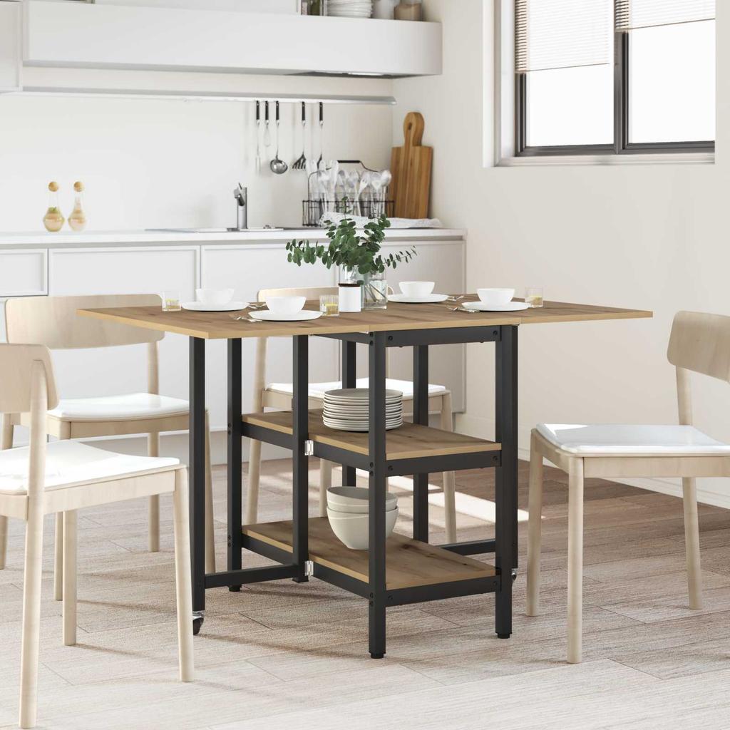 Dining Table 122 x 80 x 76.5 cm Particleboard Artisan Oak Finish