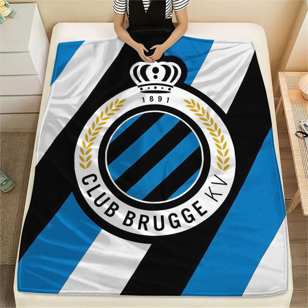 1PC Club Brugge KV Patterned Flannel Blanket Suitable For All Seasons for Home Decor Warmth and Comfort Gifts Holiday Present