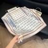 Korean 71 square scarf versatile scarf silk scarf square scarf silk scarf neck high-end printing women's red decoration