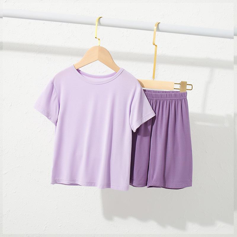 Children's Pajamas Summer Thin Short-sleeved Casual Boys and Girls Set Family Home Wear Set