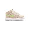 Air Jordan 1 Mid ALT Utility TD Fleece Baby Sneakers Tan Pearl-White Dark-Driftwood DO2210-264