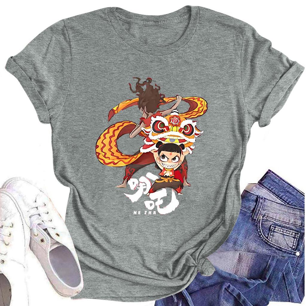 Women's Short-sleeved Print Round Neck Short-sleeved T-shirt Top