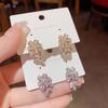2025 Korean Style Zirconia Flower Tassel Earrings: Elegant High-End Light Luxury for Trendy Women