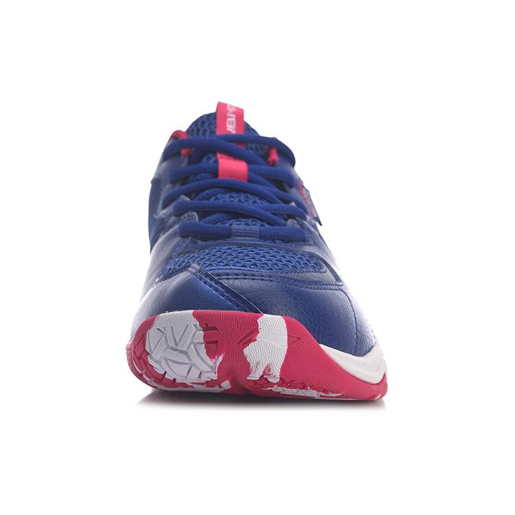 New LINING Sound Waves Badminton Shoes Women's Low Top Blue/Red/White AYTR008-2