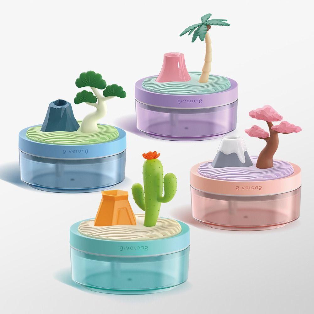 

Cartoon Mini Air Humidifier 320ml Car Sprayer Atmosphere Light Landscape Humidifier Travel Style 3