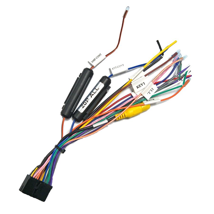 20Pin Wiring Harness For 1/2Din Android DVD Car Stereo