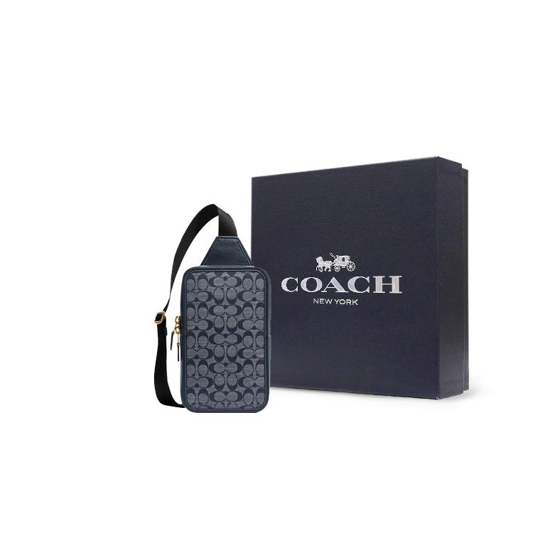 New COACH Sullivan Cow Leather With Textile Shoulder Bag Crossbody Bag Small Size Men's Denim CG993-B4DE