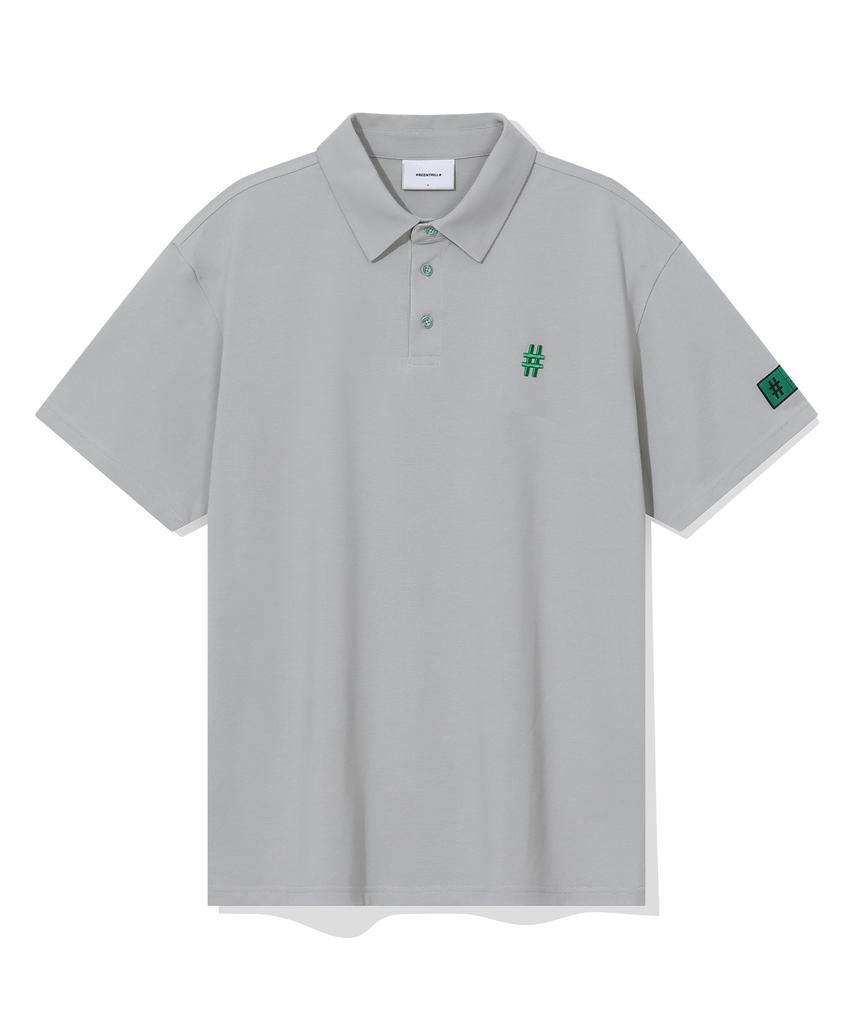 BEENTRILL Green Label Comfort Fit Pique Polo Shirt (Light Grey)