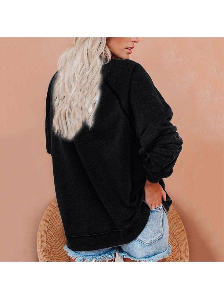 Women's Pullover Sweatshirt Oversized Sweatshirt Women's Spring/Fall Fashion Cat Print Top