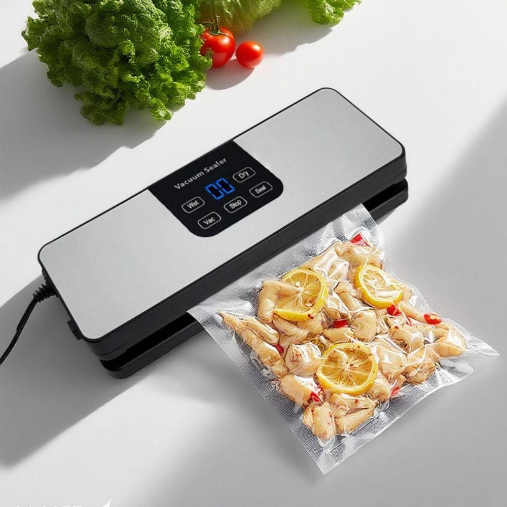 Touch Buttons Electric Vacuum Sealer Digital Display Food Sealer Vacuum Packaging Machine Picnic