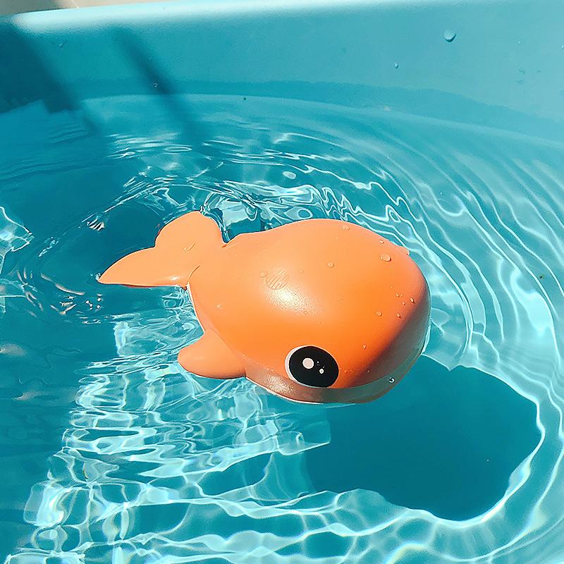 

Childrens Baby And Bathing And Swimming Toys Cartoon Whale Winding Toy Water помаранчевий