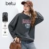 Betu Women's Letter Print Loose Fit Sweatshirt