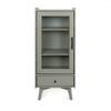 US STOCK Bathroom Storage Cabinet Floor Standing Cabinet With Glass Door Drawer Double Adjustable Shelves For Bathroom