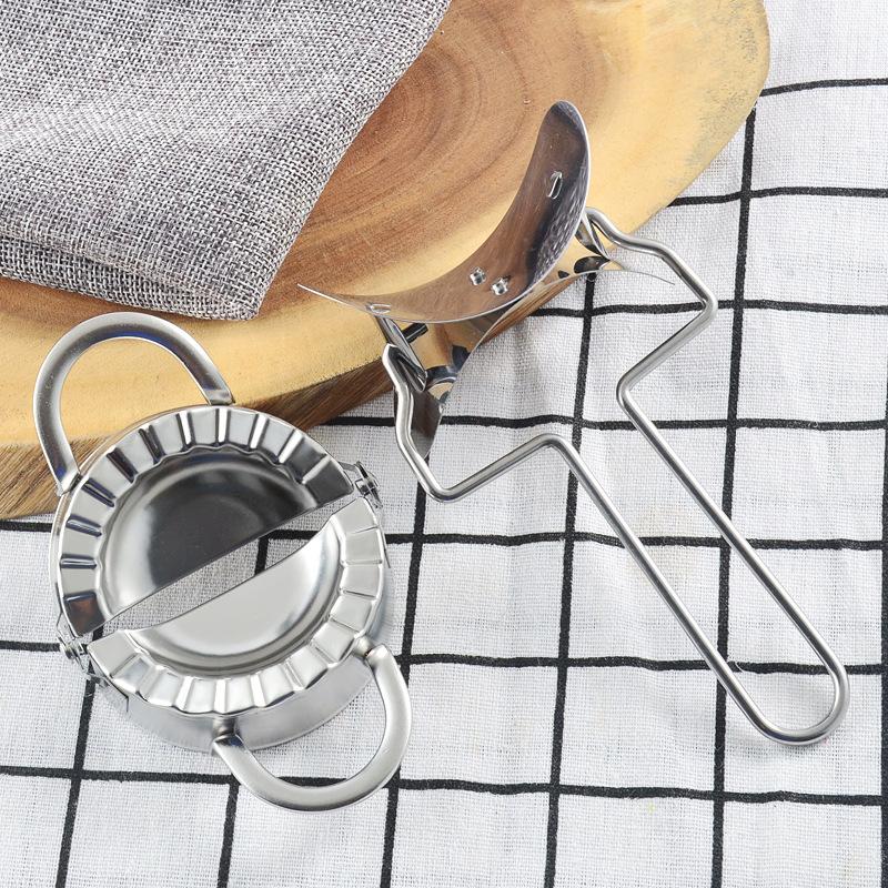 1Pc Dumpling Mold Maker Machine Dough Circle Roller Wrapper Cutter Stainless Steel Home Kitchen Baking Pie Pizza Pastry Tools
