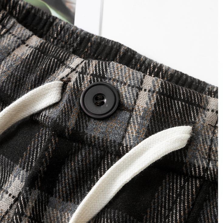 DIMANAF 2024 Autumn Long Pants Sweatpants Plaid Women Harem Elastic Waist Loose Pants New