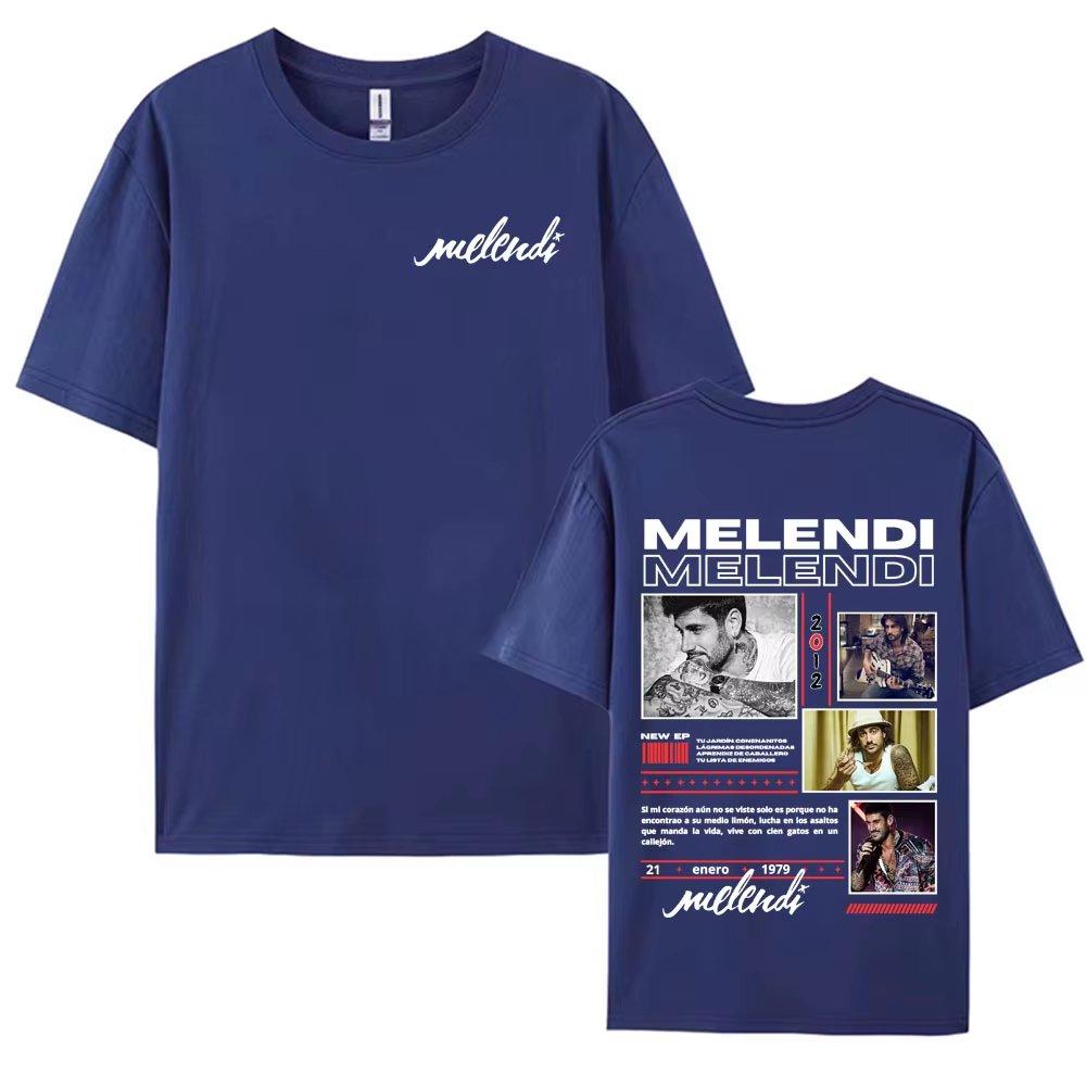 Rapper Melendi Album 2025 Tour T-Shirt Men Women Unisex Short Sleeve Oversized Y2k Round Neck Tee Streetwear Hip Hop Male Tops