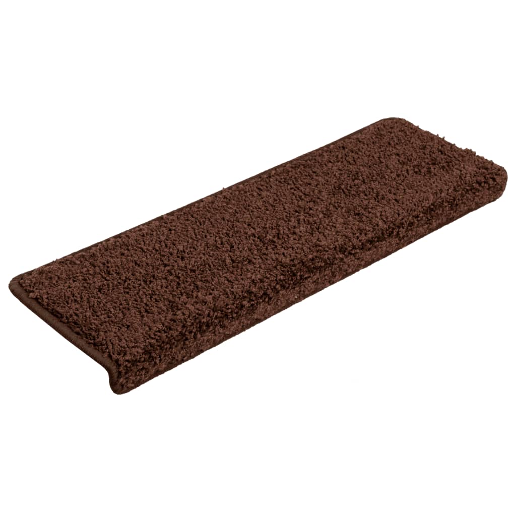 Vidaxl Maty Na Schody 15 Szt. 65X21X4 Cm Brązowe Prostokątne Krawędzie