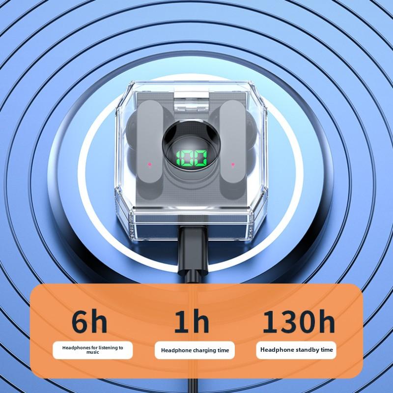 

Полностью прозрачные беспроводные наушники Bluetooth с высоким внешним видом. Новые высококачественные наушники-вкладыши для мужчин и женщин. чёрный