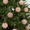 12PCS 8cm Xmas Hanging Ball Vintage Style Christmas Tree Pendant  Hotel Decor
