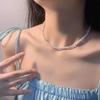 Color beaded necklace women's summer collarbone chain light luxury niche design sense collarbone chain 1111 new neck chain