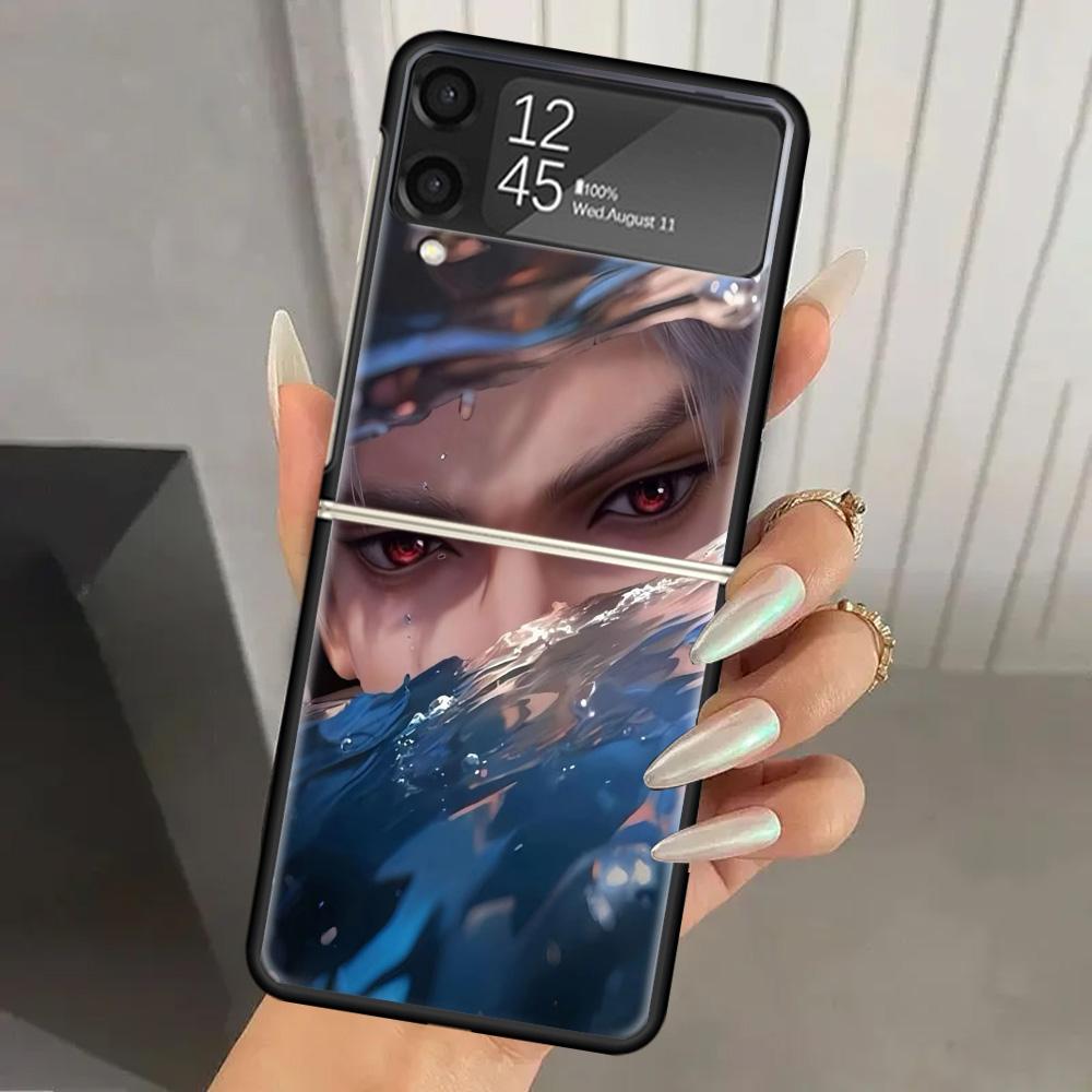 

Чехол для телефона Love And Deepspace Sylus из твердого поликарбоната для Samsung Galaxy Z Flip 7 6 5 4 3 Черный ZFlip7 ZFlip6 Flip5 Flip4 Flip3 5G Печать C Samsung Z Flip 7