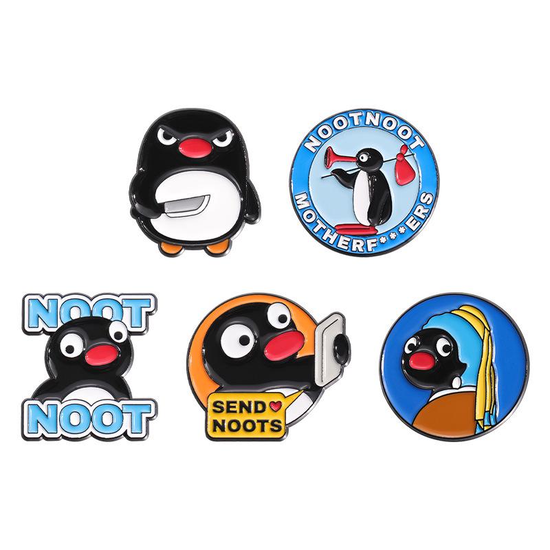 Creative Penguin-Shaped Metal Brooch Pin - Simple Animal Accessory