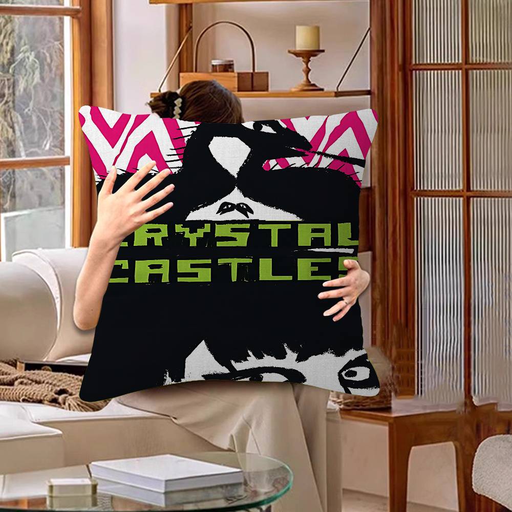 Band C-Crystal Castles Lucky Dragon Pillow Cover Sofa Cushion Cover Home Room Decoration Children Gift